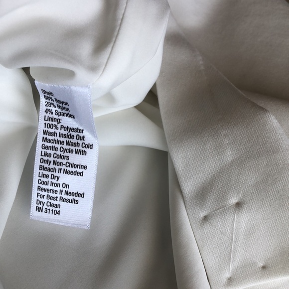 The Limited sleeveless fitted dress ivory color with gold chain detailing, sz 14 - Picture 8 of 9